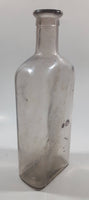 Vintage 8" Tall Clear Light Amethyst Tinge Glass Bottle Made in Canada - No Cork