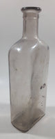 Vintage 8" Tall Clear Light Amethyst Tinge Glass Bottle Made in Canada - No Cork