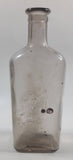 Vintage 8" Tall Clear Light Amethyst Tinge Glass Bottle Made in Canada - No Cork