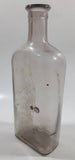 Vintage 8" Tall Clear Light Amethyst Tinge Glass Bottle Made in Canada - No Cork