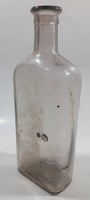 Vintage 8" Tall Clear Light Amethyst Tinge Glass Bottle Made in Canada - No Cork