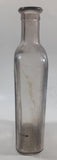 Vintage 8" Tall Clear Light Amethyst Tinge Glass Bottle Made in Canada - No Cork