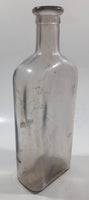 Vintage 8" Tall Clear Light Amethyst Tinge Glass Bottle Made in Canada - No Cork