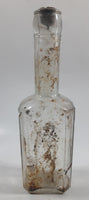Vintage 8" Tall Clear Glass Bottle - Partial Cork