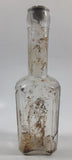 Vintage 8" Tall Clear Glass Bottle - Partial Cork