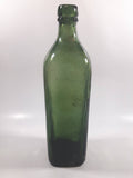 Vintage 10" Tall Dark Green Glass Bottle