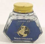 Vintage Waterman's Washable Blue Ink Glass Jar