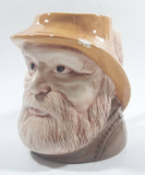 Vintage Toby Style Fisherman Face Ceramic Pottery Stein Mug Cup with Fish Handle