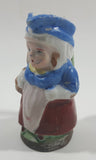 Vintage Toby Style Colonial Woman Miniature Ceramic Pottery Figurine Mug Cup Made in Japan