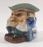 Vintage Toby Style Face Head Hand Painted Ceramic Pottery Figurine Mug Cup 2 1/2" Tall