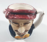 Vintage Toby Style Face Head Hand Painted Ceramic Pottery Figurine Mug Cup 3 5/8" Tall Made in Japan