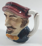 Vintage Toby Style Face Head Hand Painted Ceramic Pottery Figurine Mug Cup 3 5/8" Tall Made in Japan