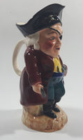 Vintage Burlington Ware Toby Style Pirate Captain Hook Hand Painted Ceramic Pottery Figurine Jug Pitcher 6 3/4" Tall Made in England