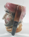 Vintage Toby Style Pirate Face Ceramic Pottery Stein Mug Cup with Pistol Gun Handle 5" Tall