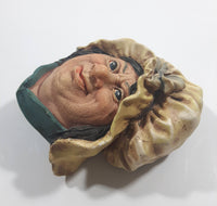 Vintage 1964 Bossons England Sarah Gamp Chalkware 3D Face Head Wall Decor