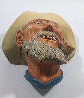 Vintage 1977 Bossons England Old Timer Chalkware 3D Face Head Wall Decor