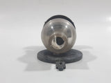Vintage Miniature Oil Lamp Lantern Metal Pencil Sharpener Doll House Furniture Size with Glass Flume