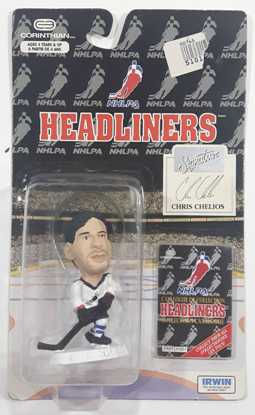 1996 Corinthian Headliners Signature Edition NHL NHLPA Ice Hockey Player Chris Chelios Figure New in Package White Version