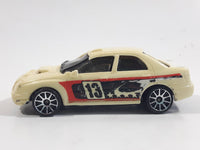 2007 Hot Wheels Track Stars Subaru Impreza White Die Cast Toy Car Vehicle