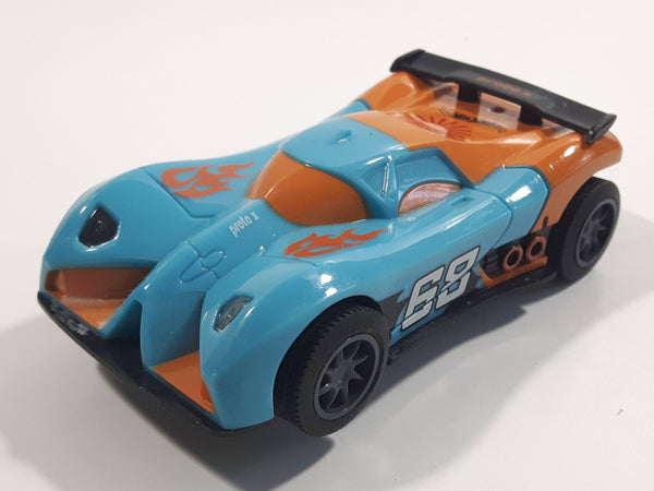 2016 Hot Wheels Kidztech Toys #68 Blue Die Cast Toy Slot Car Vehicle
