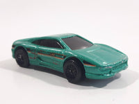 1998 Hot Wheels Figure 8 Racers Ferrari F355 Metalflake Green Die Cast Toy Car Vehicle