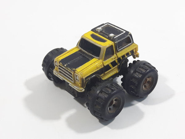 1989 Galoob Micro Machines Chevy Blazer Monster Truck Yellow Mini Die Cast Toy Car Vehicle