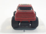 1987 Road Champs Ford Thunderbird Dark Red Micro Mini Die Cast Toy Car Vehicle