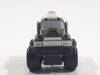1987 Road Champs Oil Tanker Fuel Truck Black White Micro Mini Die Cast Toy Car Vehicle