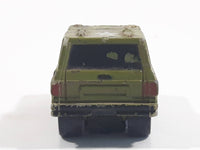1987 Funrise Chevy Blazer Ford Bronco #18 Army Green Micro Mini Die Cast Toy Car Vehicle