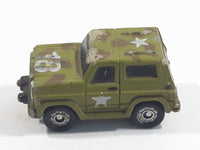 1987 Funrise Chevy Blazer Ford Bronco #18 Army Green Micro Mini Die Cast Toy Car Vehicle