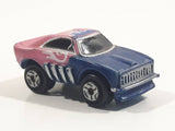 1987 Galoob Micro Machines Dodge Charger Blue Pink Micro Mini Die Cast Toy Car Vehicle