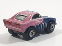 1987 Galoob Micro Machines Dodge Charger Blue Pink Micro Mini Die Cast Toy Car Vehicle