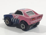 1987 Galoob Micro Machines Dodge Charger Blue Pink Micro Mini Die Cast Toy Car Vehicle