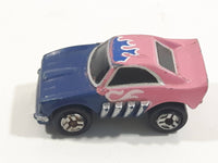 1987 Galoob Micro Machines Dodge Charger Blue Pink Micro Mini Die Cast Toy Car Vehicle