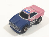 1987 Galoob Micro Machines Dodge Charger Blue Pink Micro Mini Die Cast Toy Car Vehicle