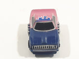 1987 Galoob Micro Machines Dodge Charger Blue Pink Micro Mini Die Cast Toy Car Vehicle