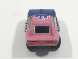 1987 Galoob Micro Machines Dodge Charger Blue Pink Micro Mini Die Cast Toy Car Vehicle