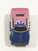 1987 Galoob Micro Machines Dodge Charger Blue Pink Micro Mini Die Cast Toy Car Vehicle