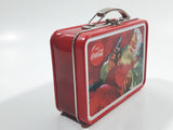 Drink Coca Cola Coke Santa Claus Themed Miniature Hinged Tin Metal Container Box