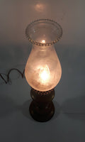Vintage Kerosene Oil Lamp Plug In Electrical Light Lantern