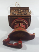 Vintage Spartus Red Water Pump Electric Clock Model 3814 - Needs Repair