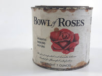 Vintage Bowl of Roses Pipe Tobacco Aromatic Smoking Mixture Tin Metal Can