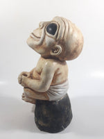 Funattic Designs Alien Baby Heavy Chalkware Style 10 1/2" Tall Figure Decorative Ornament