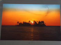 Tropical Island Sunset Lighted Motion and Sound Wall Mirror 18" x 25 1/2" Working with Repaired Cord