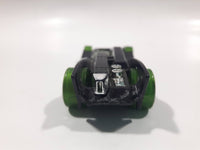 2005 Hot Wheels First Edition - AcceleRacers Racing Drones RD-10 Black Die Cast Toy Car Vehicle - Busted Front Bumper