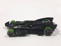 2005 Hot Wheels First Edition - AcceleRacers Racing Drones RD-10 Black Die Cast Toy Car Vehicle - Busted Front Bumper