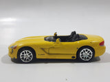 Racing Champions Universal Studios Fast & Furious II Dodge Viper Convertible Yellow Die Cast Toy Car Vehicle with Busted Windshield