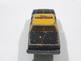 Vintage Majorette No. 240 Chevrolet Impala 444 Taxi Cab Black and Yellow 1/69 Scale Die Cast Toy Car Vehicle - Missing Doors