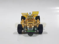 2010 Hot Wheels Insectirides Draggin' Tail Green and Chrome Gold Die Cast Toy Car Vehicle