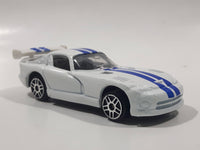 Maisto Dodge Viper GT2 White with Blue Stripes Die Cast Toy Car Vehicle